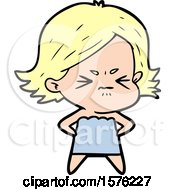 Cartoon Angry Girl
