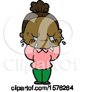 Poster, Art Print Of Cartoon Crying Old Lady