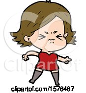 Poster, Art Print Of Cartoon Angry Girl