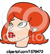 Poster, Art Print Of Cartoon Redhead Girl