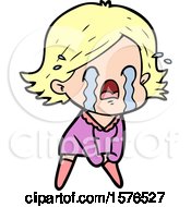 Cartoon Woman Crying