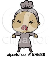 Poster, Art Print Of Cartoon Angry Old Woman