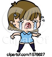 Poster, Art Print Of Cartoon Girl Crying