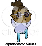 Cartoon Woman Wearing Sunglasses by lineartestpilot