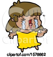 Cartoon Woman In Tears