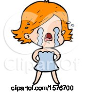 Poster, Art Print Of Cartoon Woman Crying