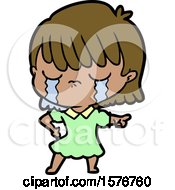 Poster, Art Print Of Cartoon Woman Crying