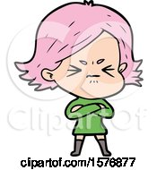 Poster, Art Print Of Cartoon Angry Girl