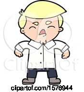 Poster, Art Print Of Cartoon Angry Businessman