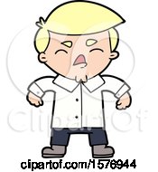 Cartoon Angry Businessman by lineartestpilot