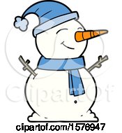 Poster, Art Print Of Cartoon Snowman
