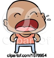 Poster, Art Print Of Cartoon Shouting Bald Man