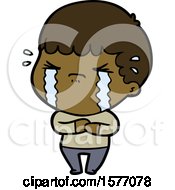 Cartoon Man Crying