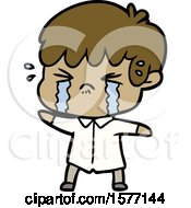 Poster, Art Print Of Cartoon Boy Crying