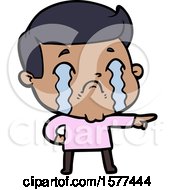 Cartoon Man Crying