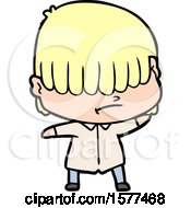 Cartoon Boy With Untidy Hair by lineartestpilot