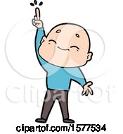 Cartoon Bald Man Dancing