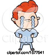 Cartoon Man Crying