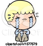 Cartoon Man Crying