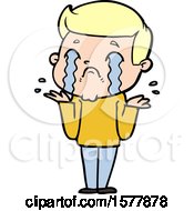 Cartoon Man Crying