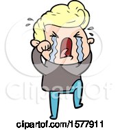 Cartoon Crying Man