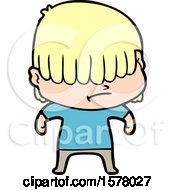 Cartoon Boy With Untidy Hair