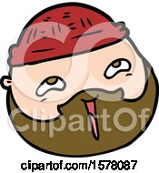 Cartoon Male Face With Beard by lineartestpilot