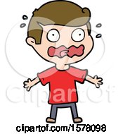 Poster, Art Print Of Cartoon Man Totally Stressed Out