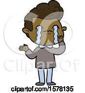 Cartoon Man Crying