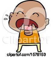 Poster, Art Print Of Cartoon Shouting Bald Man