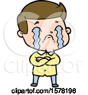 Cartoon Man Crying