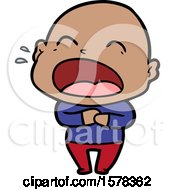 Poster, Art Print Of Cartoon Shouting Bald Man