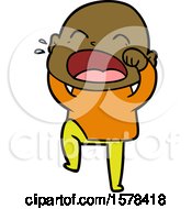 Poster, Art Print Of Cartoon Shouting Bald Man