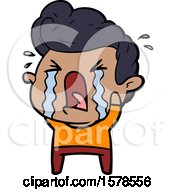 Poster, Art Print Of Cartoon Crying Man