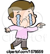 Cartoon Man Crying