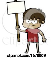 Poster, Art Print Of Annoyed Cartoon Boy