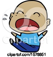 Poster, Art Print Of Cartoon Shouting Bald Man