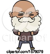 Poster, Art Print Of Cartoon Man With Beard Frowning