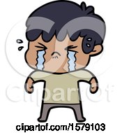 Poster, Art Print Of Cartoon Boy Crying