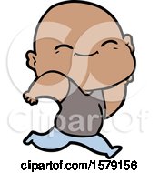Cartoon Happy Bald Man