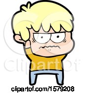 Annoyed Cartoon Boy