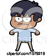 Annoyed Cartoon Boy