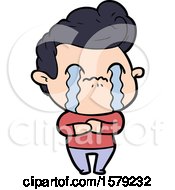 Cartoon Man Crying