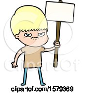 Poster, Art Print Of Angry Cartoon Boy Protesting