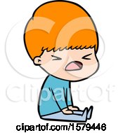 Poster, Art Print Of Cartoon Stressed Man