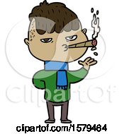 Poster, Art Print Of Cartoon Man Smoking