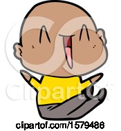 Happy Cartoon Bald Man