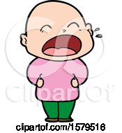 Poster, Art Print Of Cartoon Shouting Bald Man