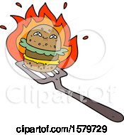Poster, Art Print Of Cartoon Burger Cooking