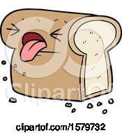 Cartoon Disgusted Loaf Of Bread by lineartestpilot